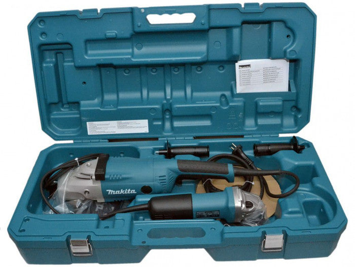 Pack meuleuses ø230 ga9020 + ø125 9558hnrg + coffret dk0053g makita