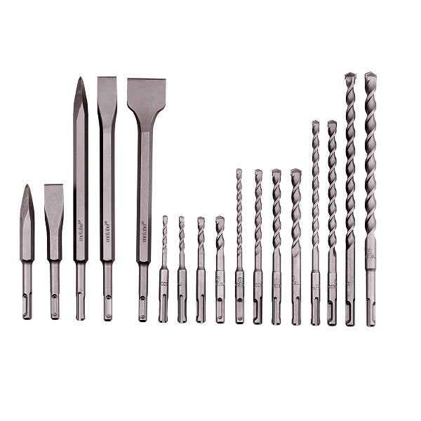 Coffret 12 forets + 5 burins sds-plus 628414000 metabo