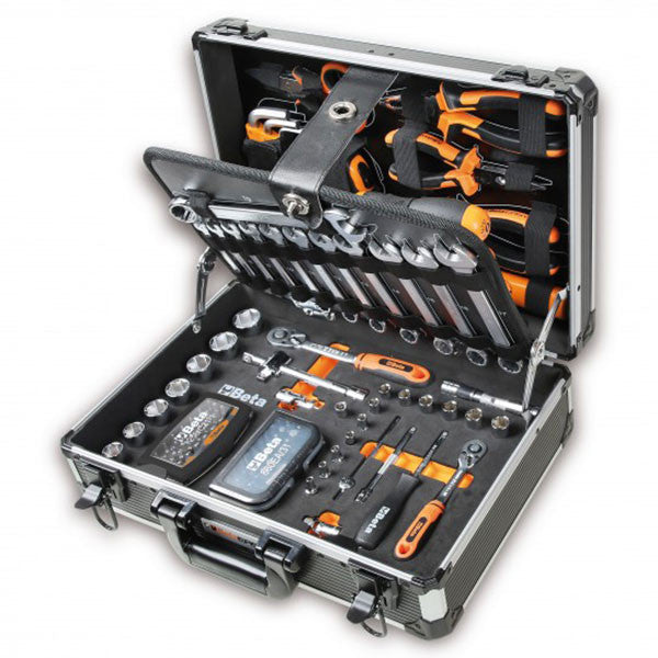 Valise maintenance 128 outils à main 1/4" 3/8" 2054e/e-128 020540022 beta