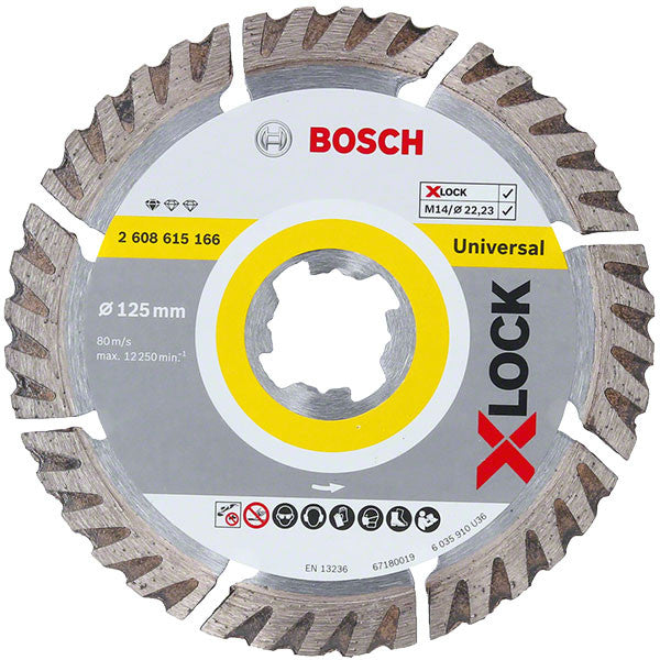 Disque à tronçonner diamanté x-lock standard universel 125mm