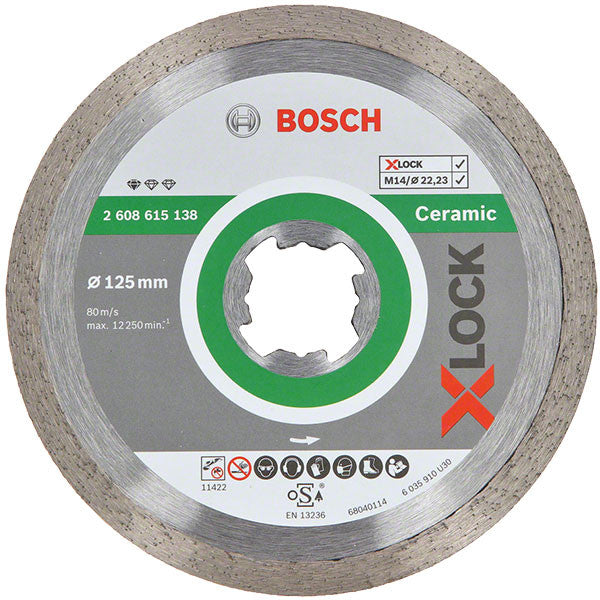 Disque diamant x-lock 125mm standard for ceramic bosch