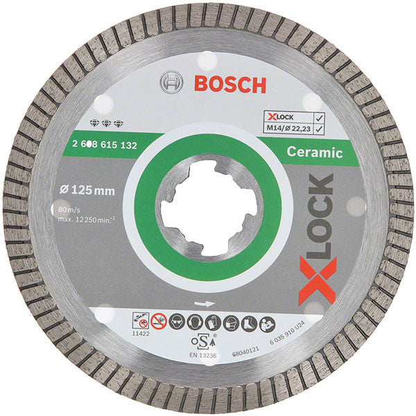 Disque diamant x-lock 125mm best for ceramic extraclean turbo bosch