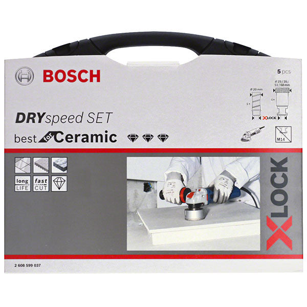 Kit scies-trépans diamantées x-lock dry speed best for ceramic bosch