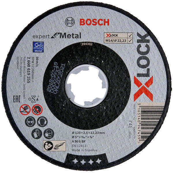 Disque à tronçonner plat x-lock expert for metal bosch