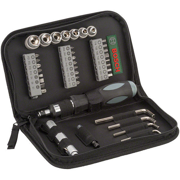 Trousse set mixte 38 accessoires vissage 2607019506 bosch