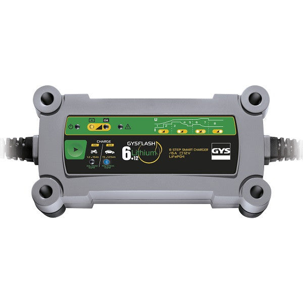Chargeur de batterie lithium 12v gysflash 6.12 029729 gys