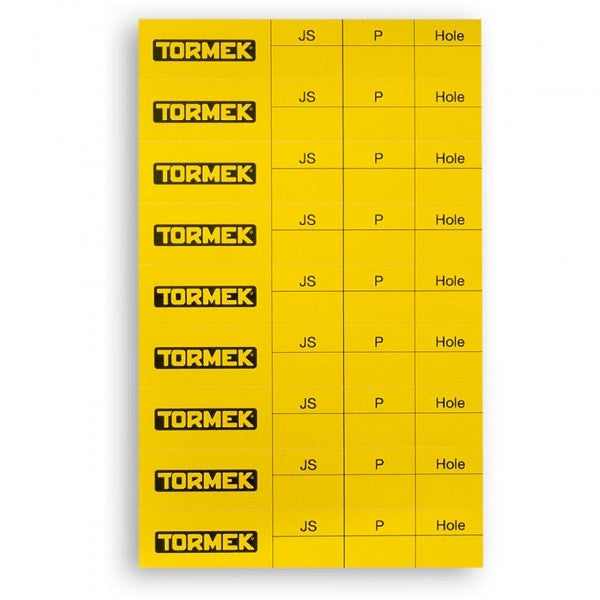 Étiquette mémo profil affûtage pl01 tormek