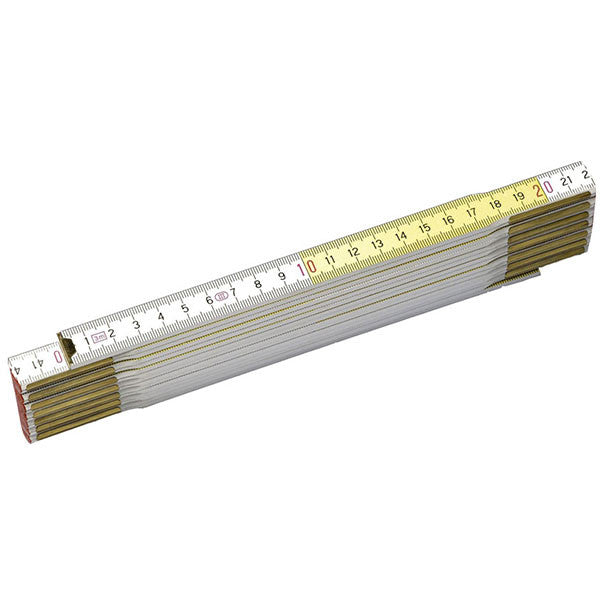 Mètre pliant de menuisier 2mx17mm bois blanc/jaune 0-35-458 stanley
