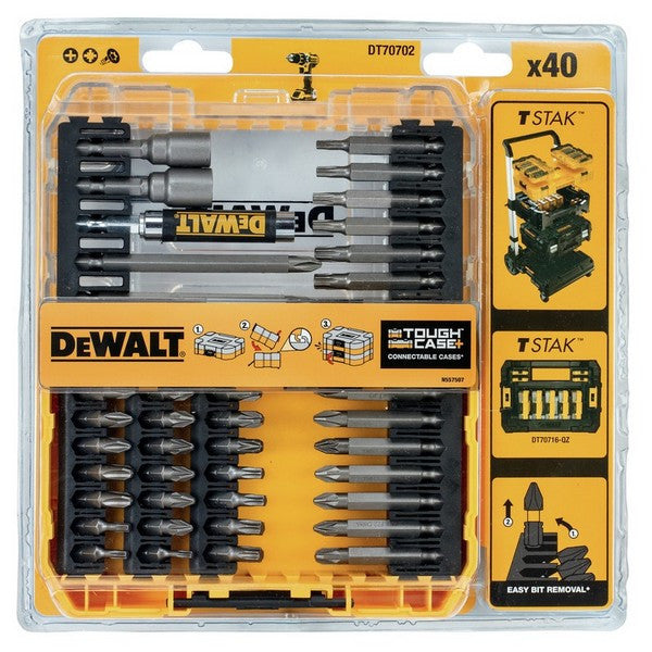 Coffret de 40 pieces embouts de vissage dt70702 dewalt