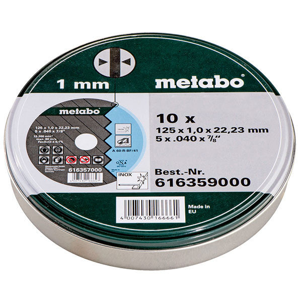 Disques à tronçonner "sp" 125mm inox 616359000 metabo