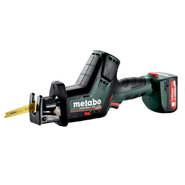 Scie sabre 12v 2ah powermaxx sse 12 bl 602322500 metabo