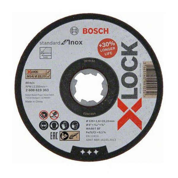 Disques tronconner x-lock metal/inox 125 ep1.6 2608619364 bosch