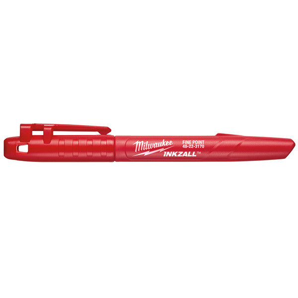 Marqueur inkzall rouge pointe fine 48223170 milwaukee