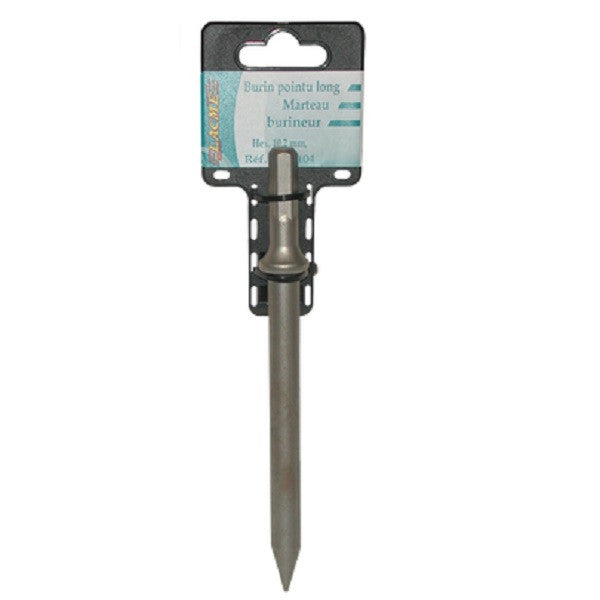 Burin pointu long 175mm hex10.2 349.104 lacme