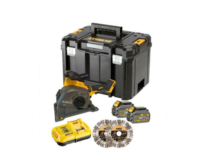 Rainureuse à béton 54v xr flexvolt 2x2 ah dcg200t2 dewalt
