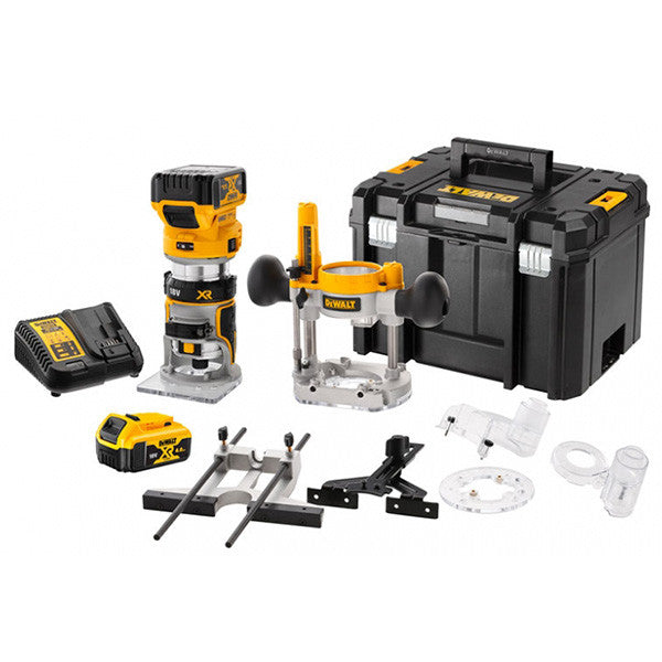 Affleureuse/défonceuse 18v xr 8 mm 2x5 ah dcw604p2 dewalt