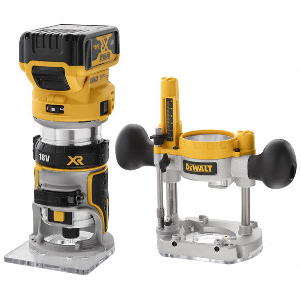 Affleureuse/défonceuse 18v xr 8 mm 2x5 ah dcw604p2 dewalt