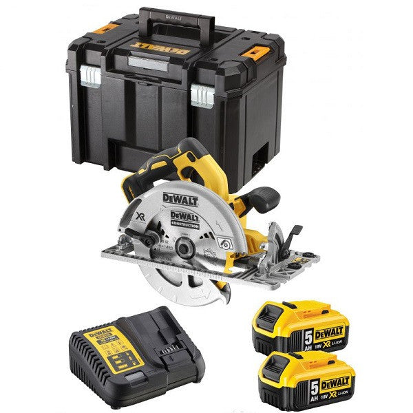 Scie circulaire 18v xr ø184 mm 2x5 ah dcs572p2 dewalt