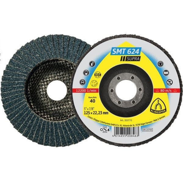 Plateaux à lamelles bombés ø125mm smt 624 supra klingspor