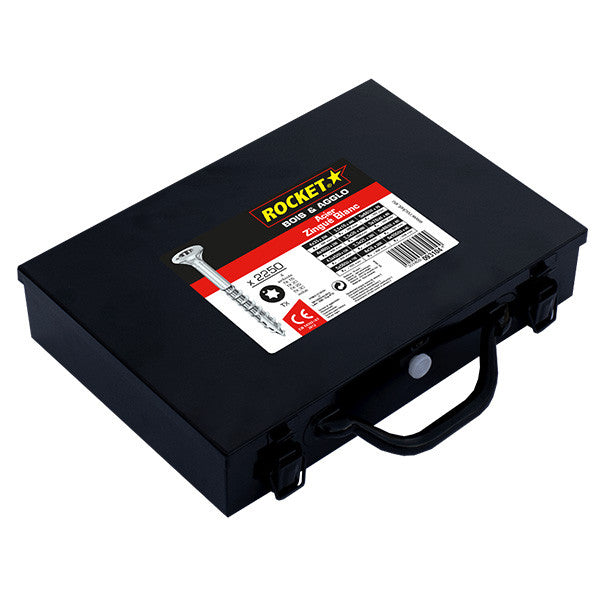Mallette 2250 vis bois agglo tête fraisée tx acier zingué