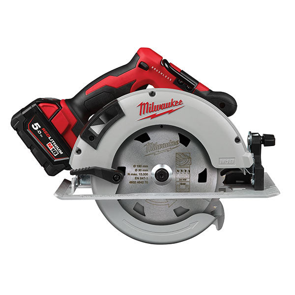Scie circulaire 18v 5ah m18 blcs66-502x 4933464590 milwaukee