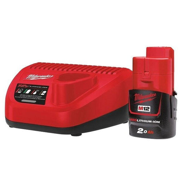 Pack nrg 12v batterie 1x2ah + chargeur 4933451900 milwaukee