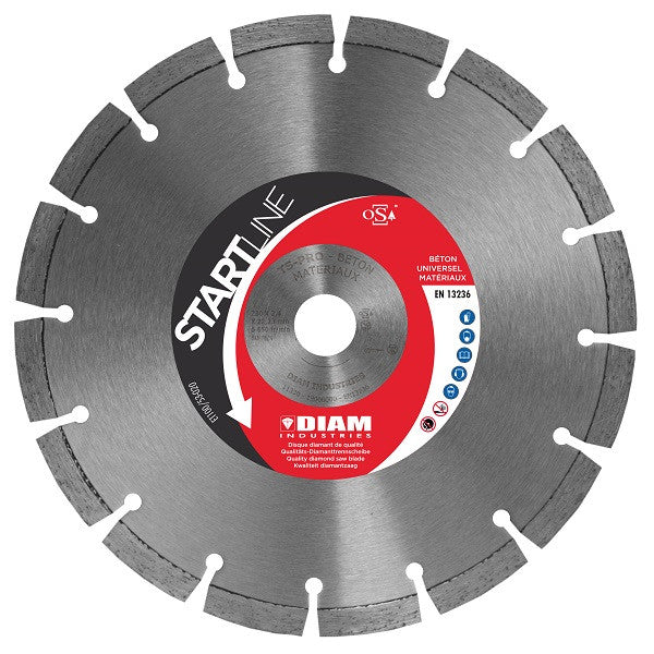 Disque diamant ø230 béton armé tspro230 diam industries