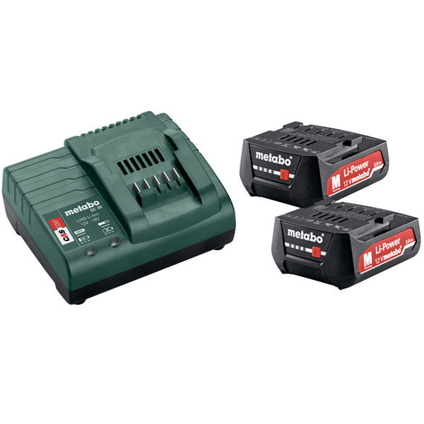 Pack énergie 12v 2 x 2ah + chargeur 685300000 metabo