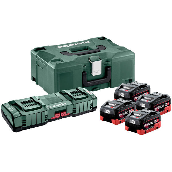 Pack énergie 18v 4 x 8ah lihd + chargeur double 685135000 metabo