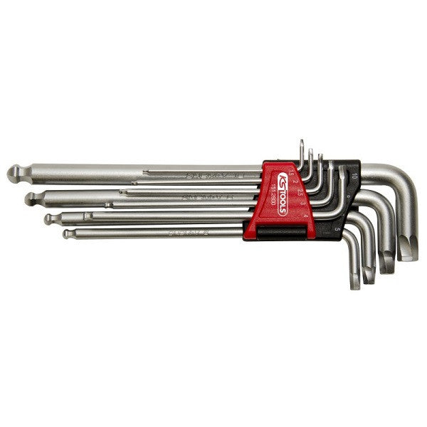 Jeu de 9 clés mâles 6 pans, tête sphérique 151.2800 ks tools