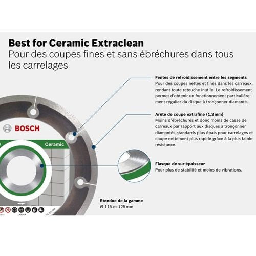 Disques à tronçonner diamantés céramique standard for ceramic bosch