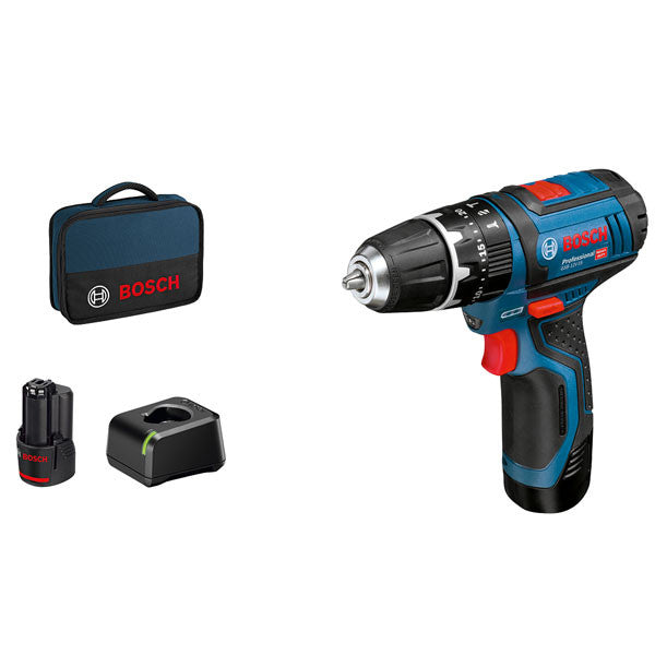 Perceuse à percussion 12v 2ah gsb12v-15 06019b690h bosch
