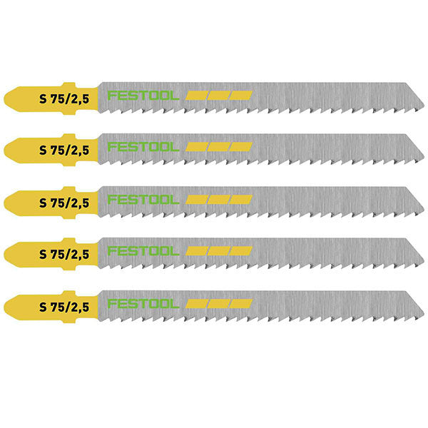 Lames de scie sauteuse bois s75/2,5/5 204256 festool