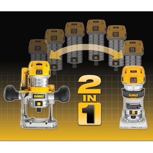 Défonceuse et affleureuse 900 w ø 6/8mm d26204k dewalt