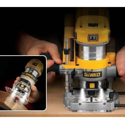 Défonceuse et affleureuse 900 w ø 6/8mm d26204k dewalt