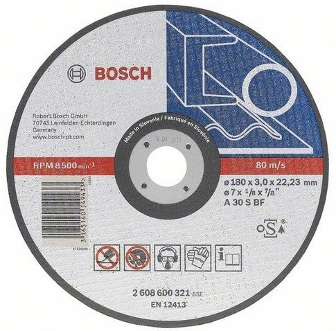 Disque à tronçonner droit métal bosch