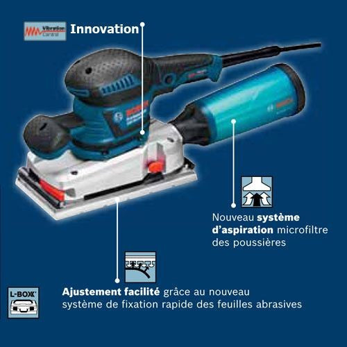 Ponceuse vibrante 92x182 mm 300w gss230ave l-boxx 0601292801