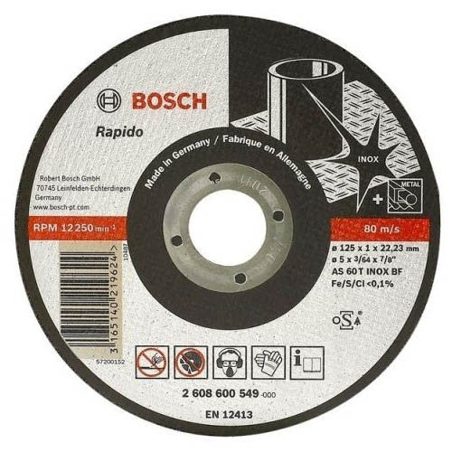 Disque à tronçonner droit rapido inox bosch
