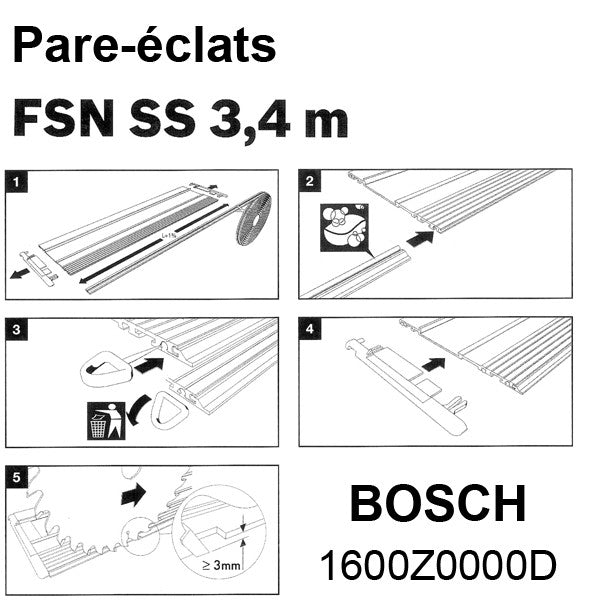 Pare-éclats 3.4m fsn ss 1600z0000d bosch