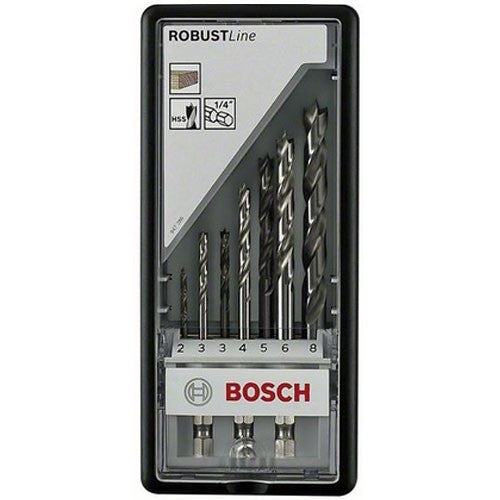 Coffret 7 mèches bois hélicoïdales 6 pans 2607019923 bosch