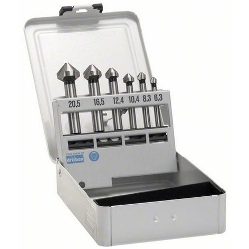 Coffret de 6 fraises coniques à lamer queue cylindrique 2608597527 bosch