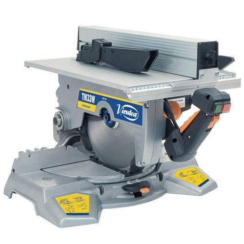 Scie onglet à table 1500w ø 300 tm33w 3300400 alu virutex
