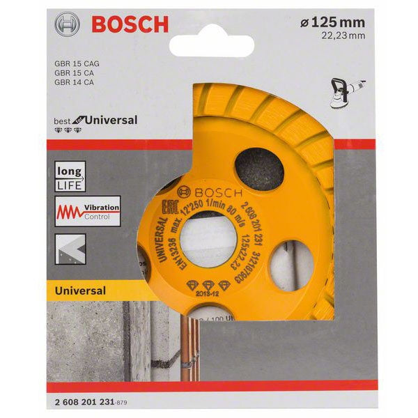 Meule assiette diamantée ø125mm best for universel turbo 2608201231 bosch