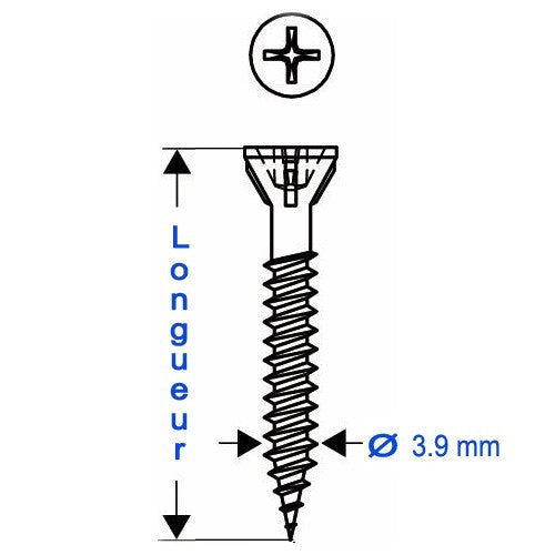 Bandes de 1000 vis placo type g : fermacell / bois et métal