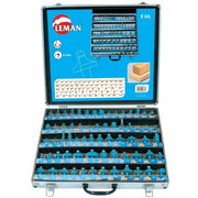 Coffret 66 mèches défonceuse carbure queue 8mm 42870066 leman