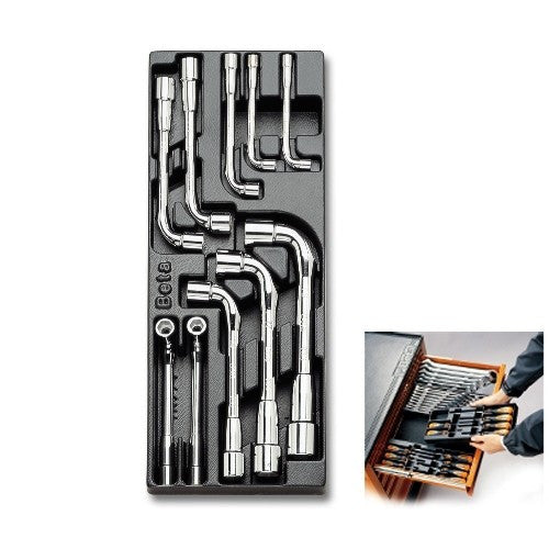 Lot de 10 clés à pipe 2424 t77 beta