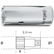 Douille 6 pans1/4" série longue 900l beta
