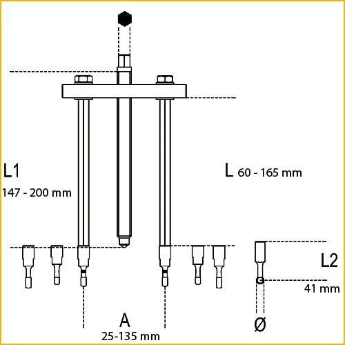 Kit extracteurs pour roulements 1547/c6 015470006 beta
