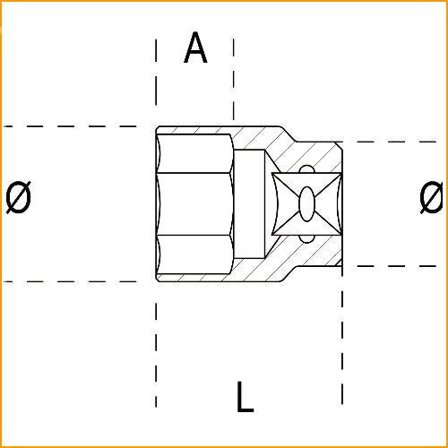 Douille 6 pans 1/2" 920 a beta