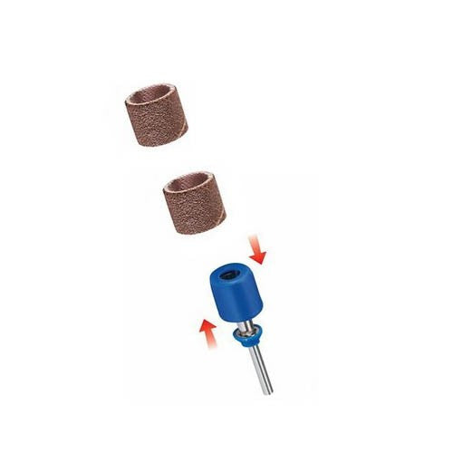 Mandrin de ponçage ez speedclic + 2 bandes 2615s407ja dremel